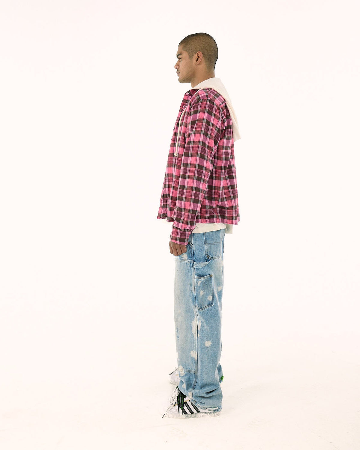 Plaid Button-up w/ Hood