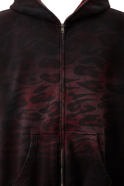 Overdyed Cheetah Zip-Up