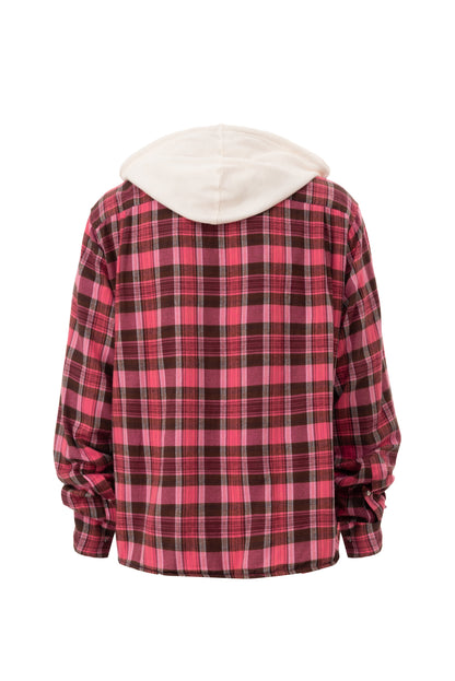 Plaid Button-up w/ Hood