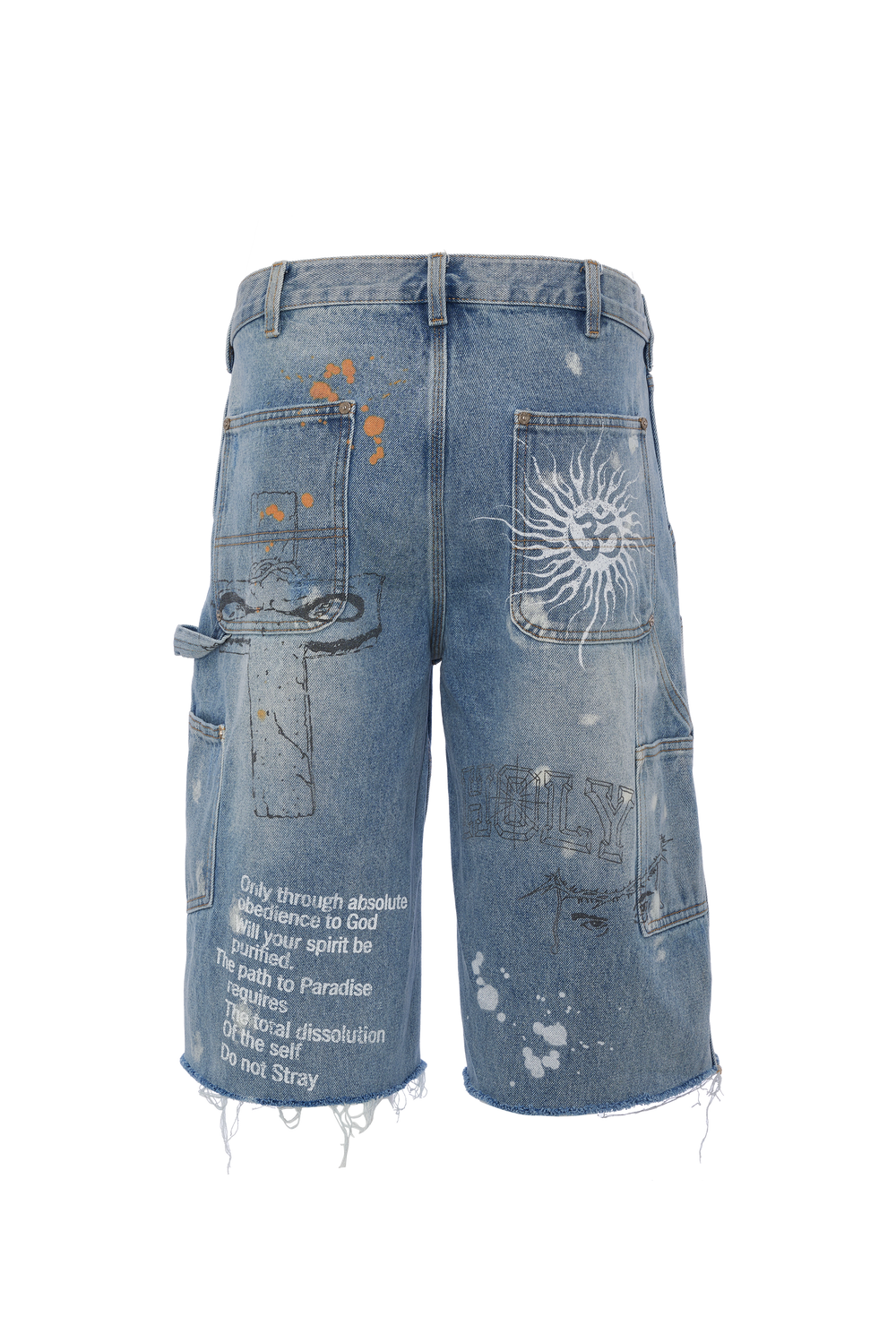 Scribble Carpenter Denim Shorts