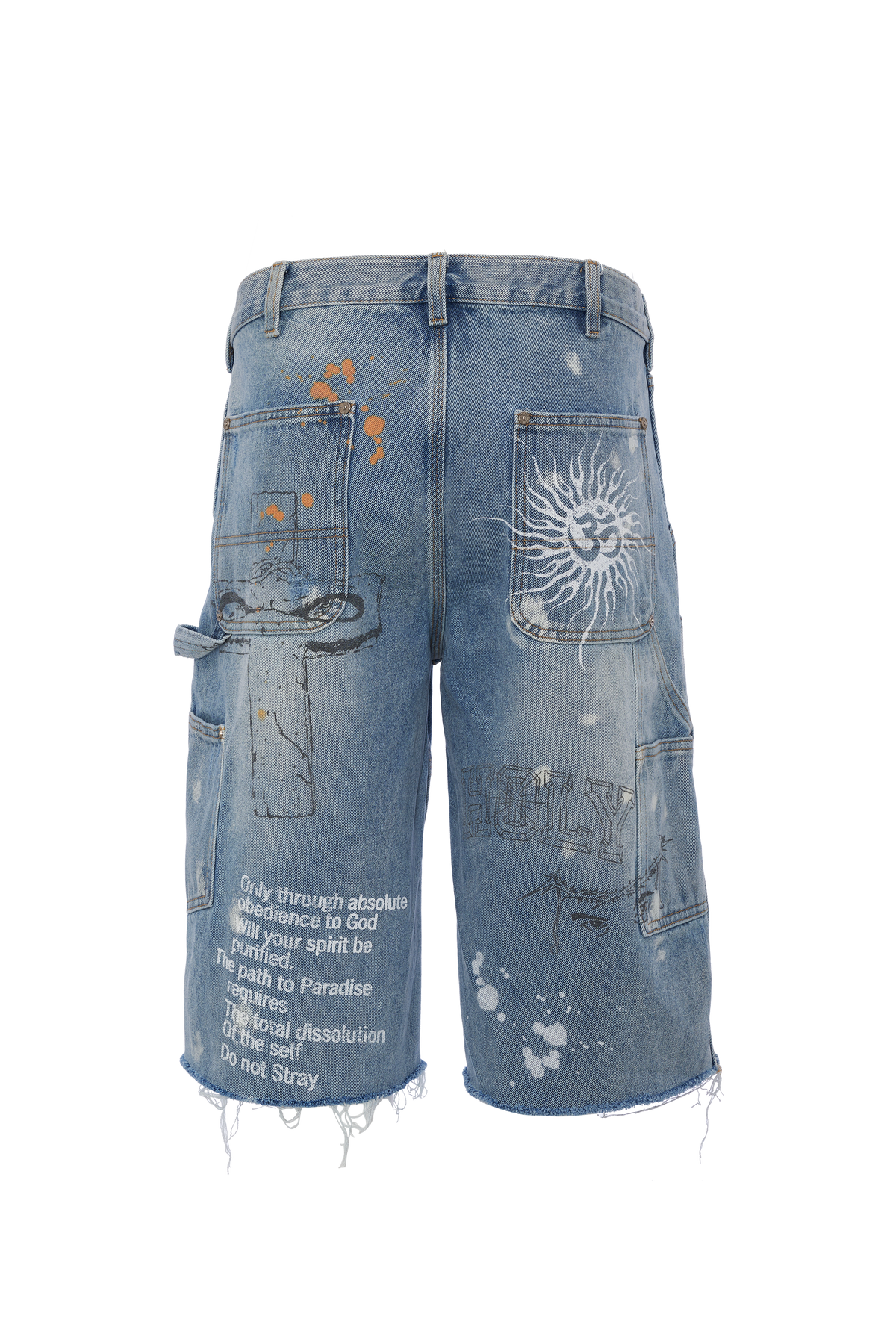 Scribble Carpenter Denim Shorts